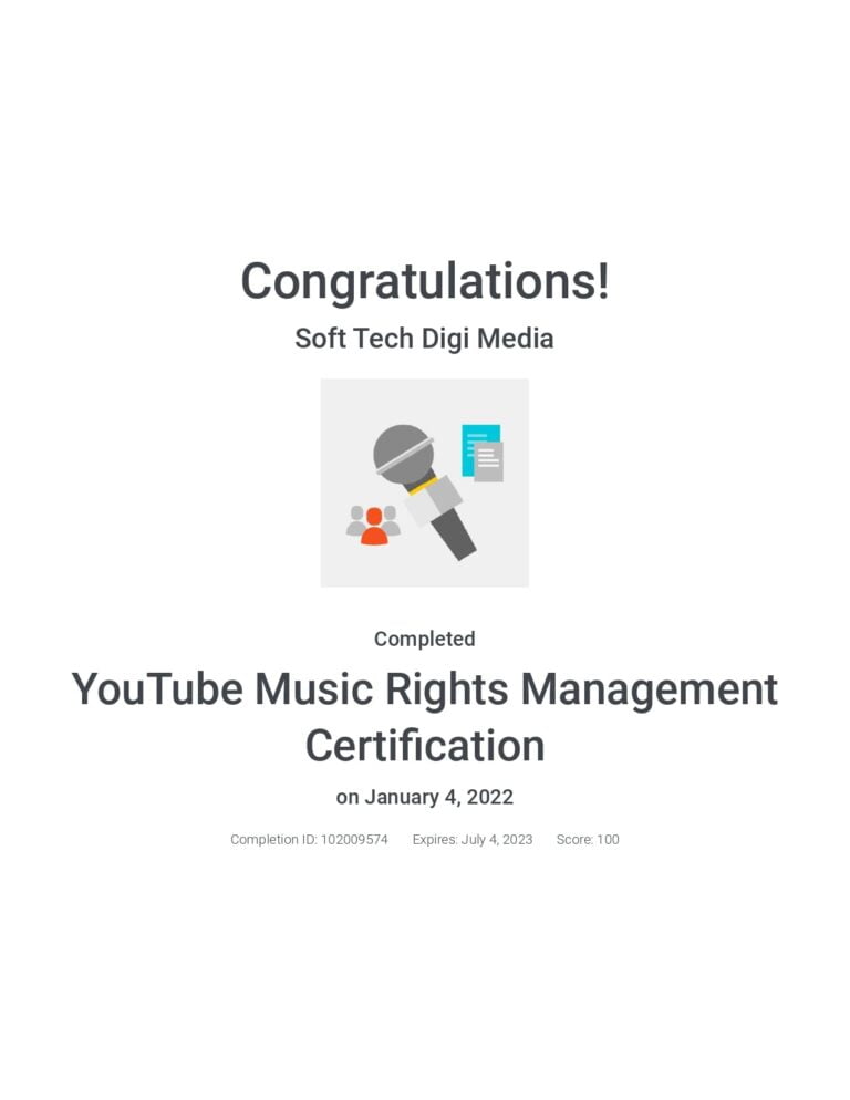 YouTube Assessment Certification