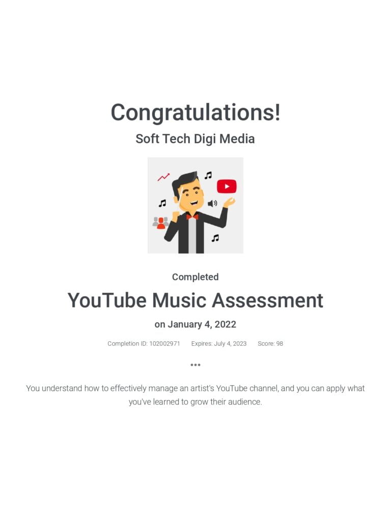 YouTube Music Assessment