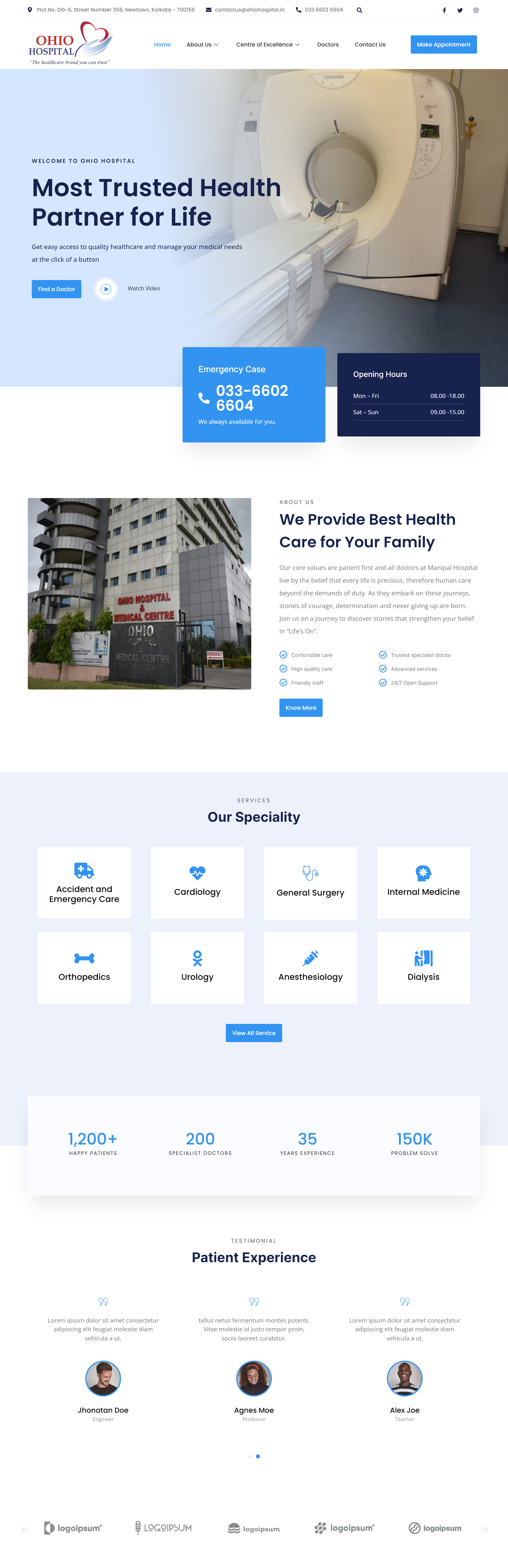 Soft Tech Digi Media - Sample Hospital Website